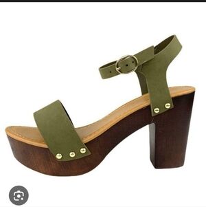 Madden Girl Olive Green Platform Sandals